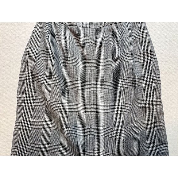 Vintage Sheridan Square Womens Midi Plaid Skirt Size 10 Black White Retro Y2K - Picture 12 of 13